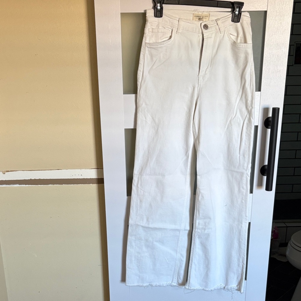 Current/Elliott White Flare & Wide Leg Jeans